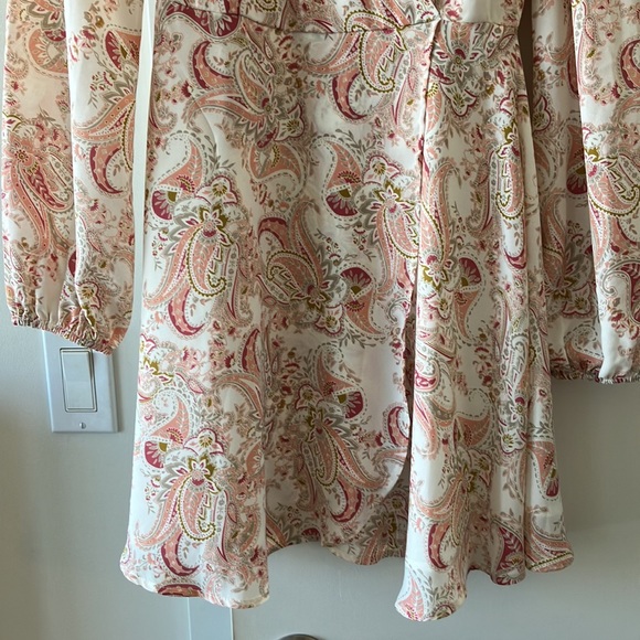 Paisley Print Mock Wrap Dress - Picture 8 of 8